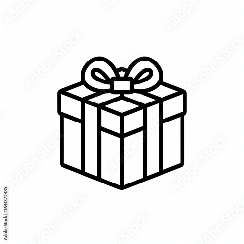 Simple gift box icon, digital graphic,  for website, social media