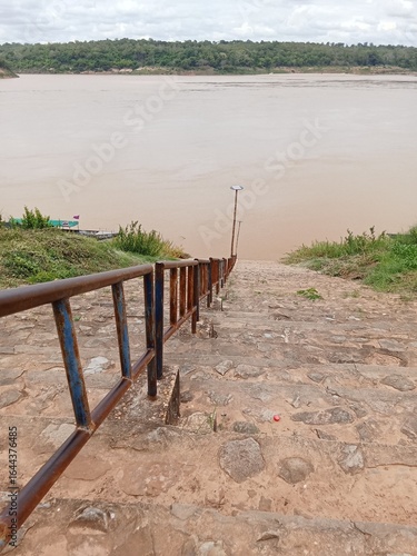 wooden bridge over the lake