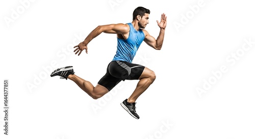Male Athlete Running Pose