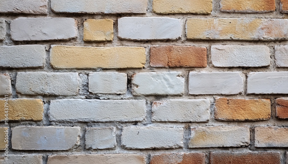 Fototapeta premium texture d un mur ancien clair avec une surface en briques colorees