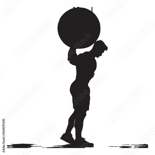 Silhouette of a Weightlifter