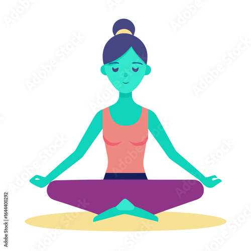yoga woman in lotus position