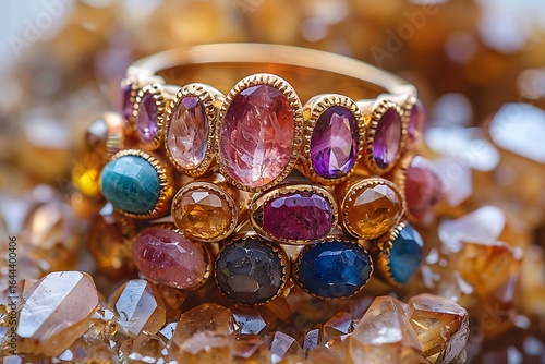 Sparkling gemstone rings with unique design images