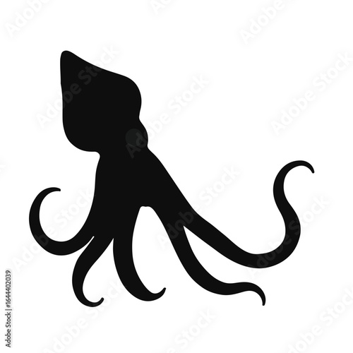 Black Squid Animal