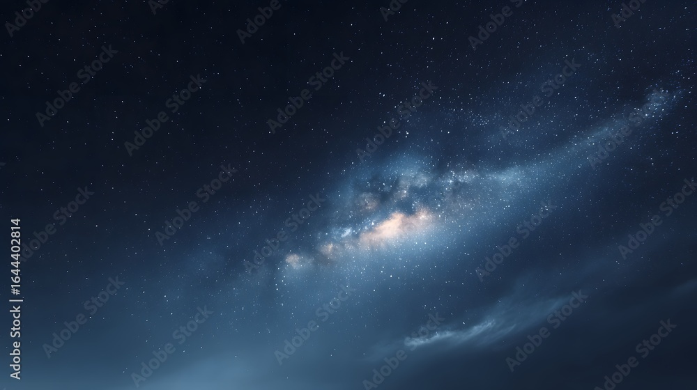 Fototapeta premium A night sky filled with stars and a milky way galaxy.