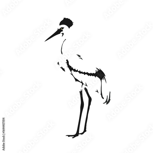 Sandhill Crane Animal Illustration