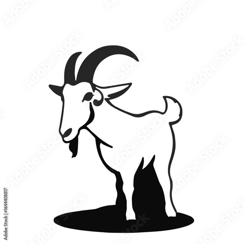 Saanen Goat Illustration