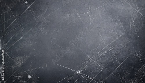 a dark gray background with white scratches and dust