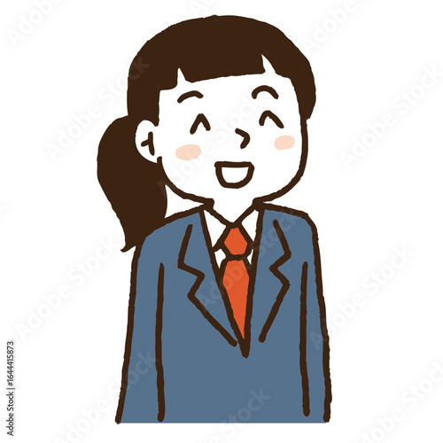 制服を着た学生表情