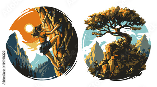 Adventurous Pirate Staring at Dragon in Mysterious Landscape Setting