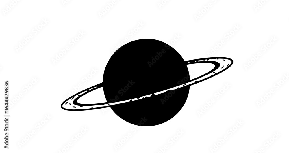 Obraz premium Object explore the cosmos with this saturn planet vector illustration perfect for astronomy and space themed designs vector