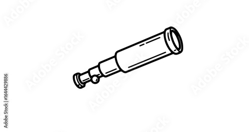 Object explore the cosmos with this vintage spyglass telescope vector illustration for astronomy enthusiasts and navigators vector