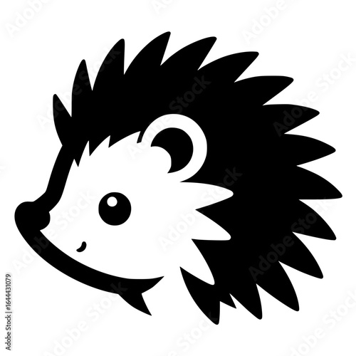 Cute hedgehog silhouette