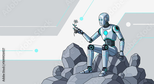 Robot contemplating nature: The future of artificial intelligence and environment