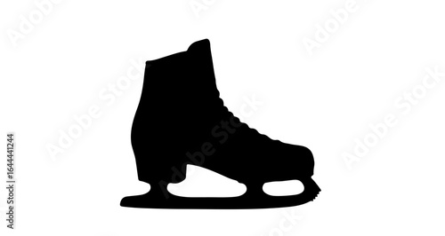 Object ice skating silhouette vector image for winter sports and recreational ice skating activities design element vector