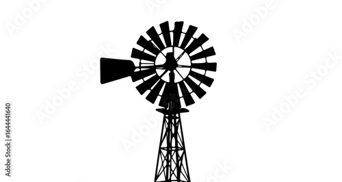 Object vintage farm windmill silhouette vector graphic for agriculture and renewable energy projects design use vector