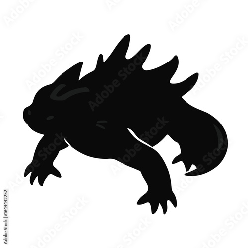 Black Axolotl Illustration