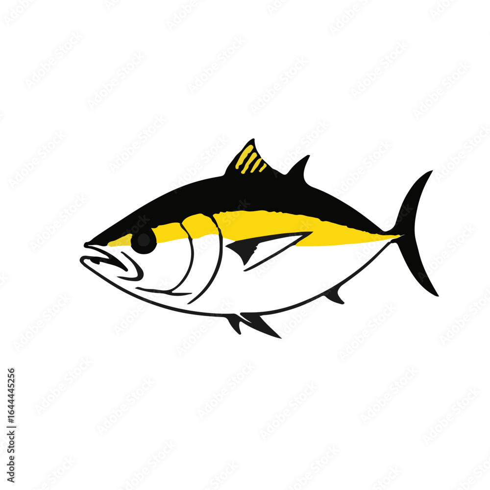 Fototapeta premium Black Yellowfin Tuna