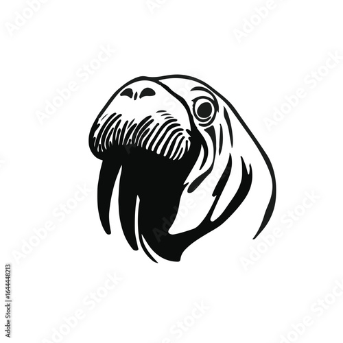 Black Walrus Illustration