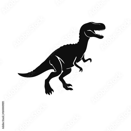Velociraptor Black Illustration
