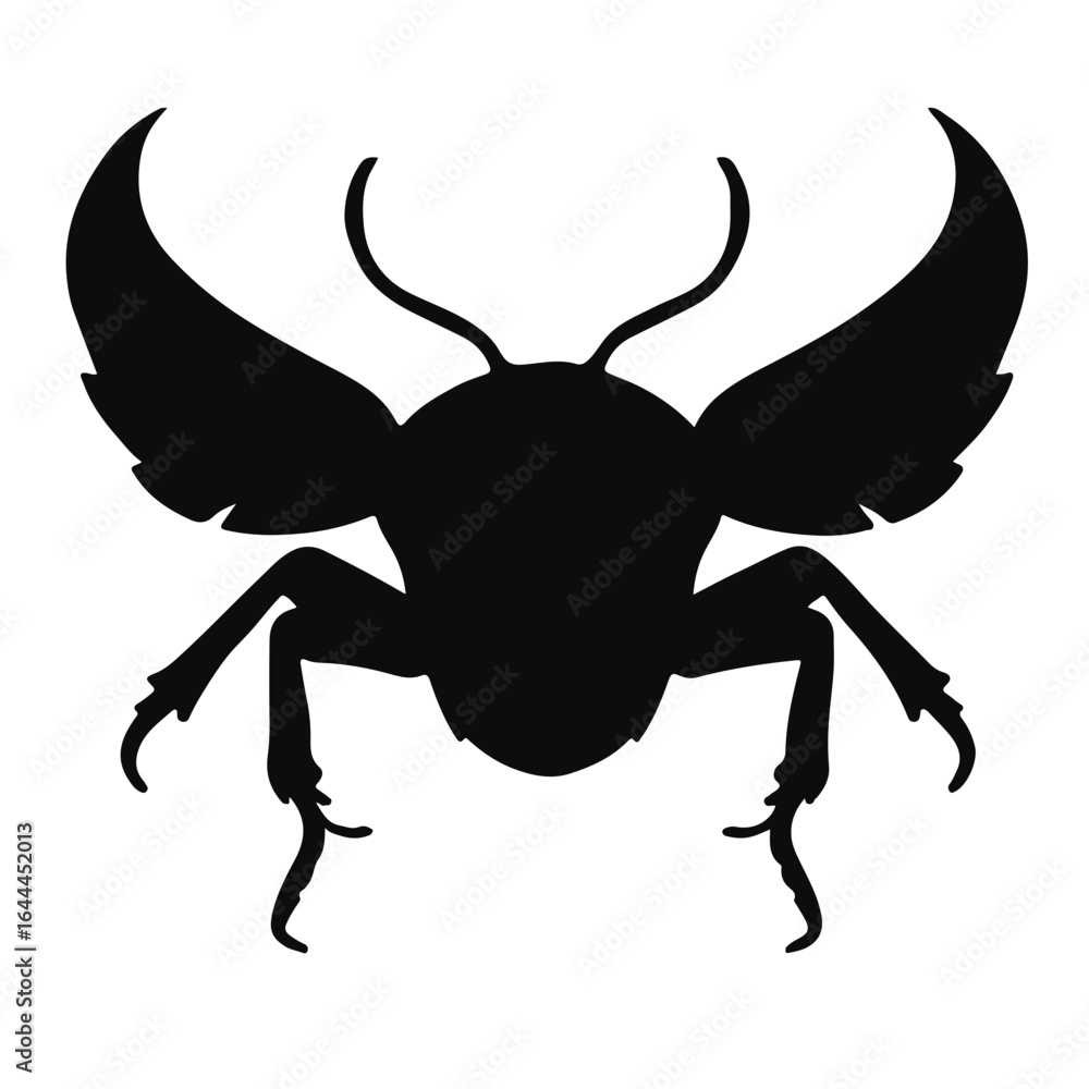 Fototapeta premium Black Tiger Beetle Illustration