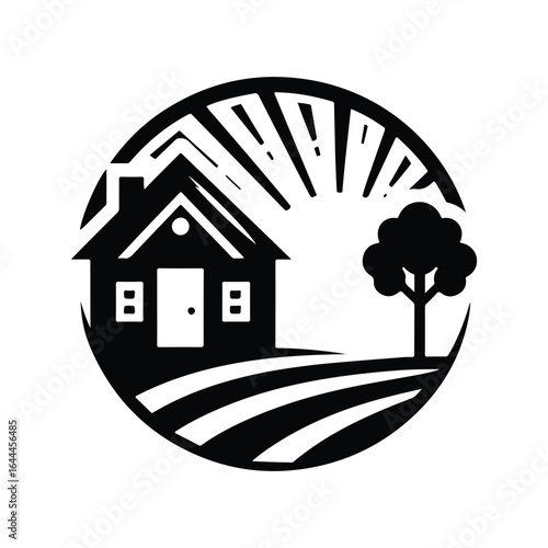 real estate vector silhouette clip art logo design concept illustration