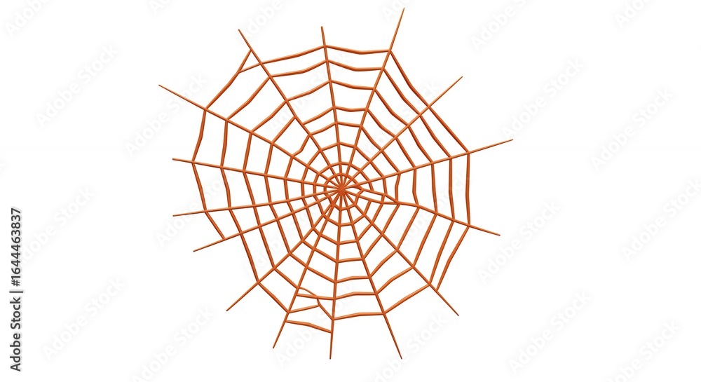 Fototapeta premium Detailed spiderweb design on white background