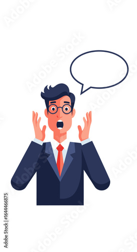 Surprised Businessman Cartoon Character