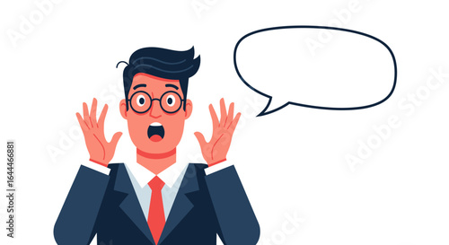 Surprised Businessman Cartoon Illustrati