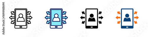 Influential Leadership All In One Icon Multi Styles Vector Set