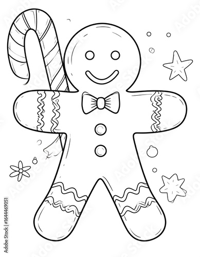 Gingerbread man coloring page (1)