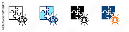Strategic Vision All In One Icon Multi Styles Vector Set