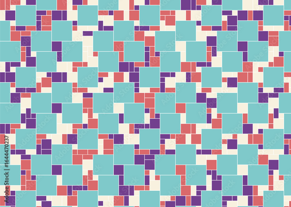 Fototapeta premium 幾何学的なタイル模様 背景