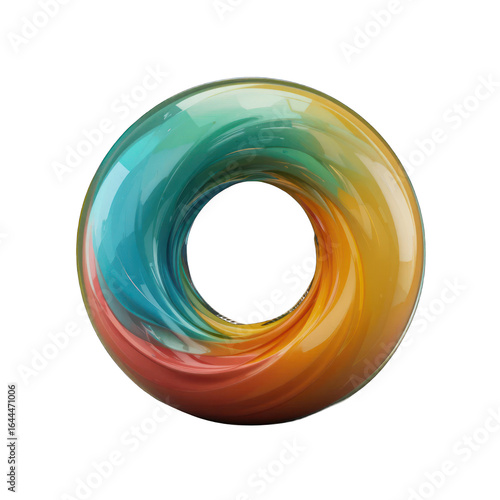 Abstract Colorful Swirl: A Vibrant Torus of Hues