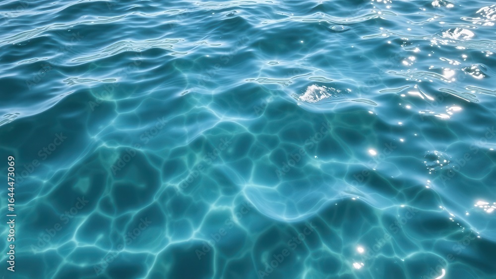 Obraz premium Sunlight Patterns on Clear Blue Pool Water 