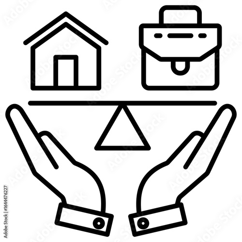 Worklife Balance Outline Icon
