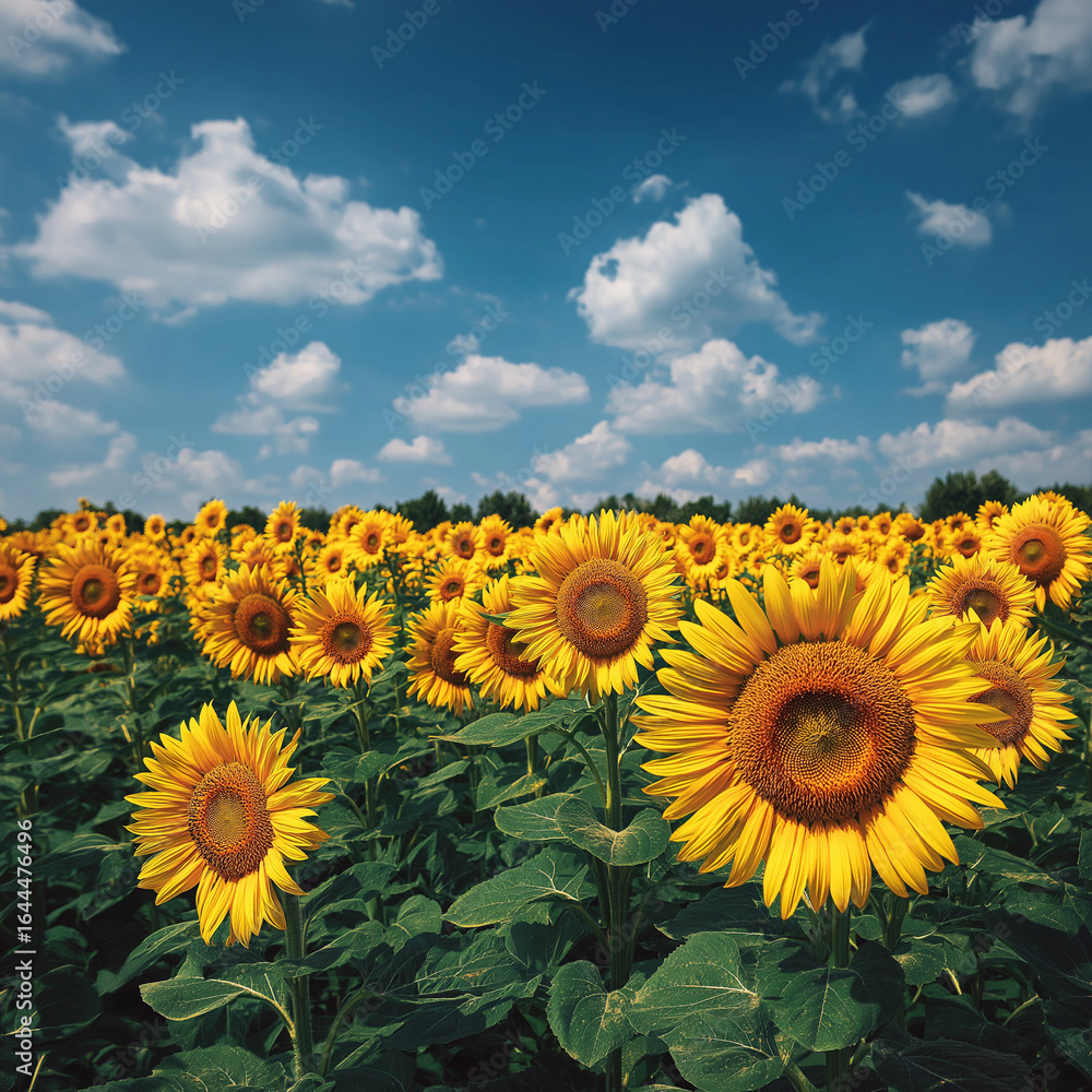 Fototapeta premium Sunflower field in bloom
