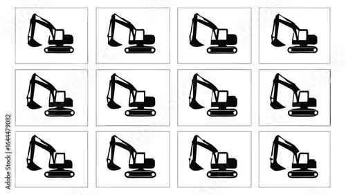 Excavators construction heavy machinery digging earthmoving