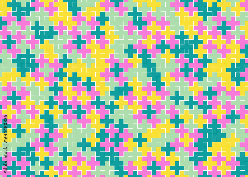 Fototapeta premium 幾何学的なタイル模様 背景