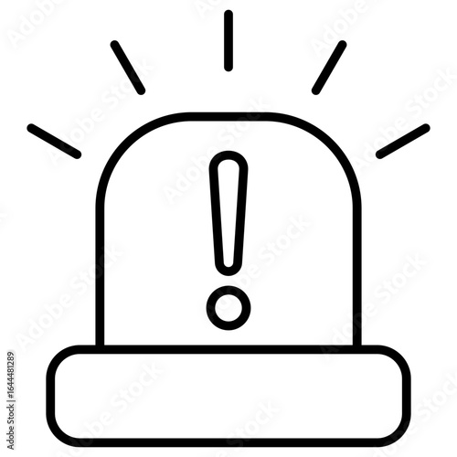 Alarm Signal Outline Icon