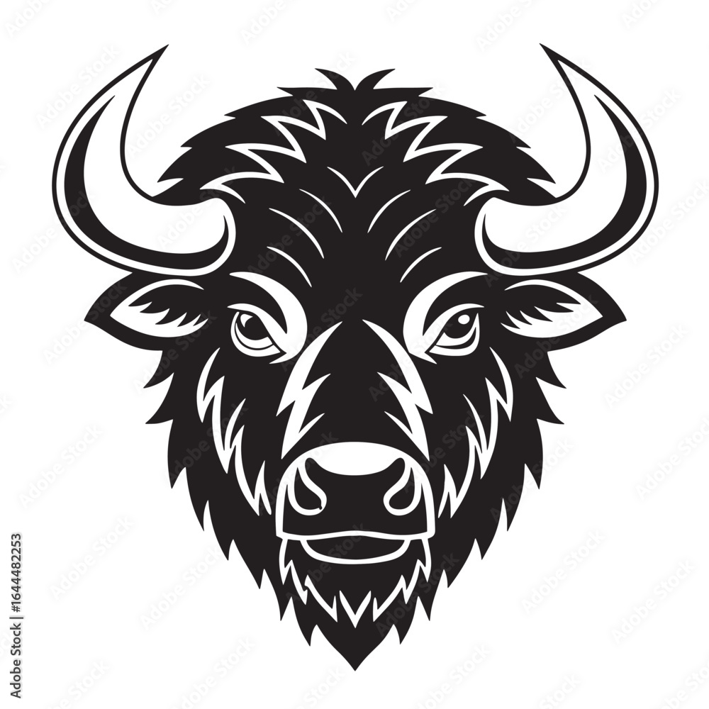 Obraz premium Buffalo Head Vector Design