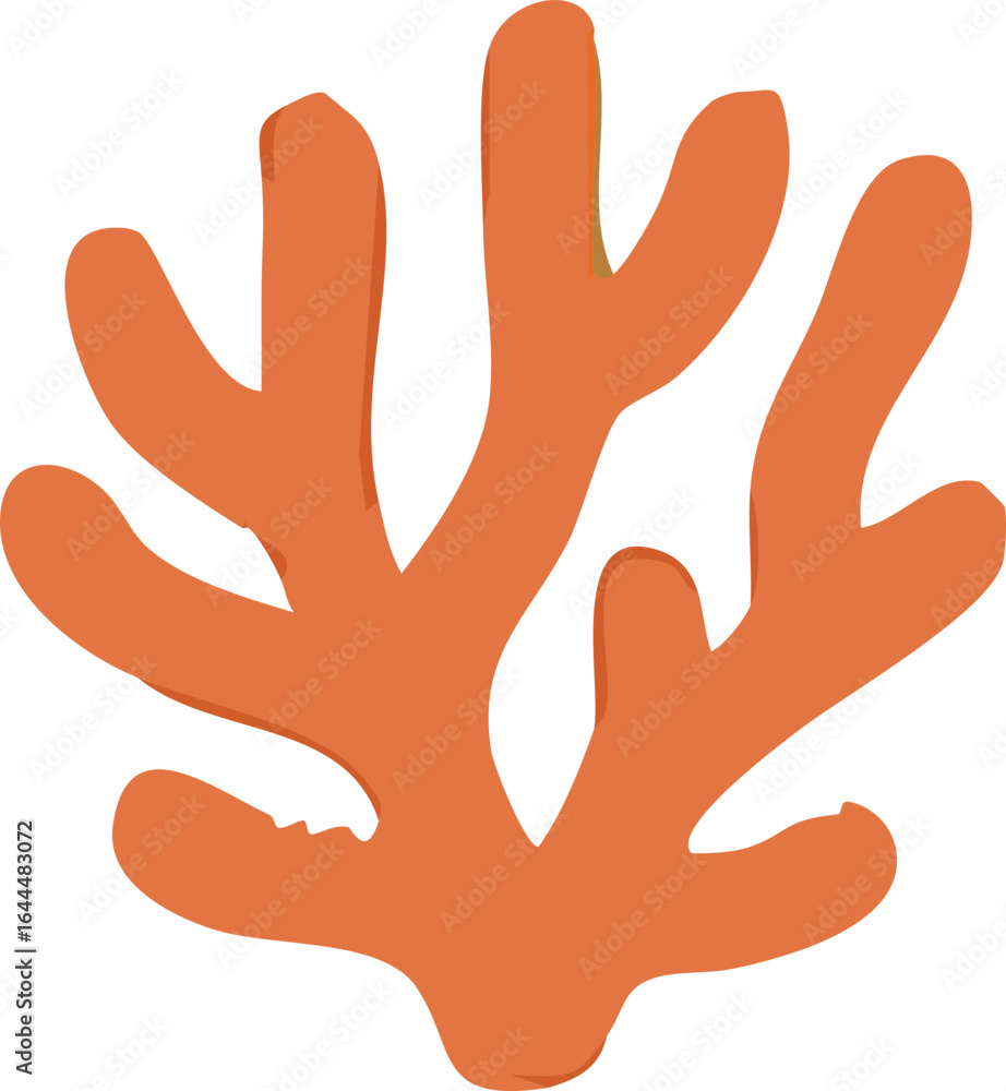 Orange Coral Icon, Isolated Background. Marine Decorative Graphic, Underwater Design Element Orange Coral Icon, Isolated Background. Marine Decorative Graphic, Underwater Design Element