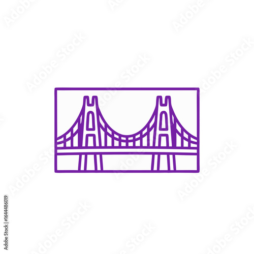 vector of a bridge icon, representing connection infrastructure and travel