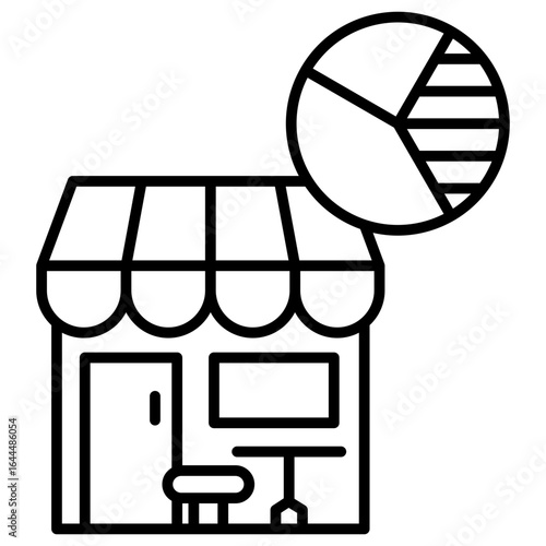 Market Share Outline Icon