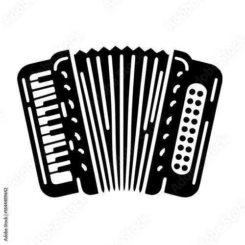 Accordion Silhouette for Folk Music
