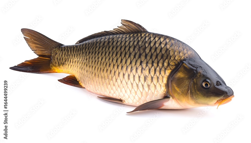 Fototapeta premium Carp fish on white background