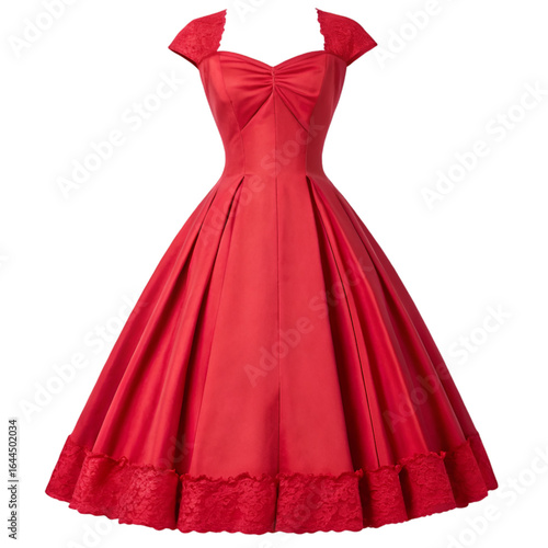 red dress isolated on white background