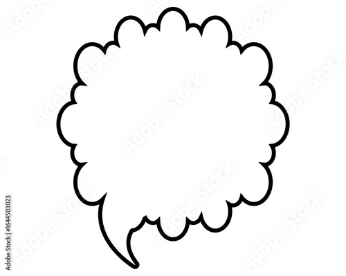 シンプルな吹き出し　雲形