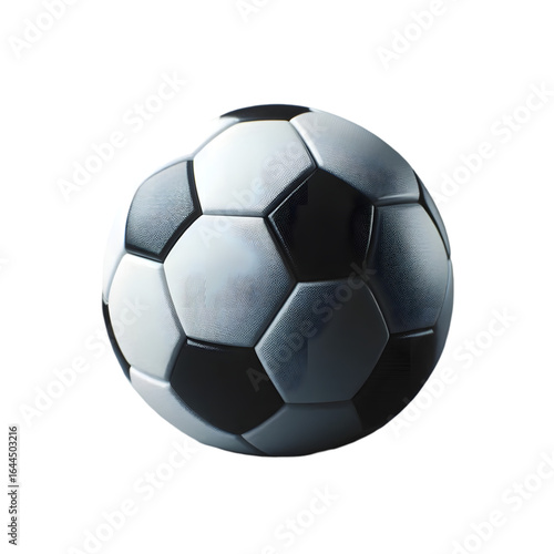 Classic soccer ball isolated on a stark black background