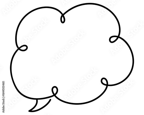 シンプルな吹き出し　雲形